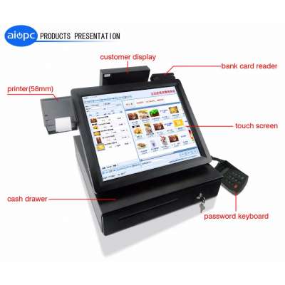 Cheap all in one touch screen pos machine with best quality