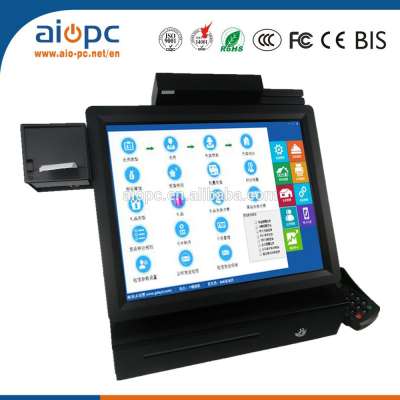 AIOPC 15/17/19 inch All In One touch screen pos machine